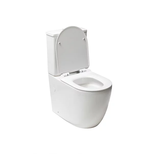 Set vas WC pe pardoseala Rune Ivaldi monobloc alb cu capac slim softclose picture - 2