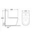 Set vas WC pe pardoseala Rune Ivaldi monobloc negru, Tornado rimless cu sistem vortex si cu capac slim softclose picture - 3