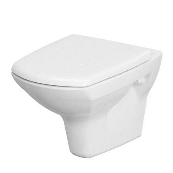 Set vas WC suspendat 550 Cersanit Carina si capac alb picture - 2