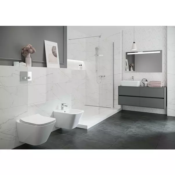 Set vas WC suspendat B220 Cersanit City Square si capac slim softclose alb picture - 3