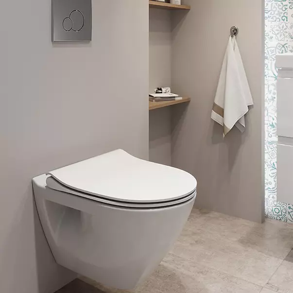 Set vas WC suspendat B291 Cersanit Mille si capac slim softclose alb picture - 2