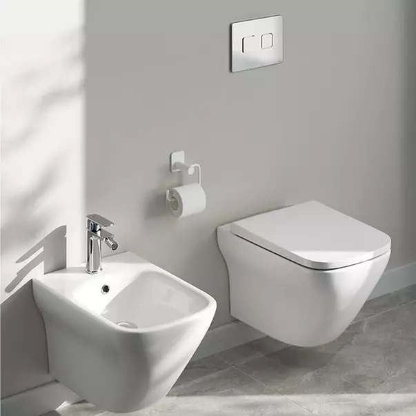 Set vas WC suspendat B332 Cersanit Larga si capac slim softclose alb picture - 3