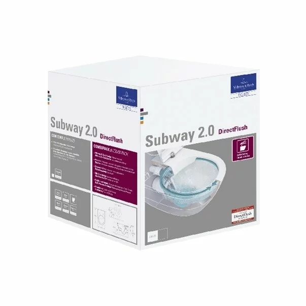 Set vas wc cu bideu suspendat Villeroy&Boch Subway 2.0 DirectFlush si capac slim soft close picture - 5