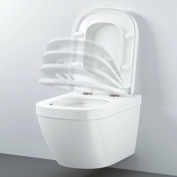 Set vas wc suspendat cu capac softclose si bideu Grohe Euro Ceramic Rimless Triple Vortex picture - 4