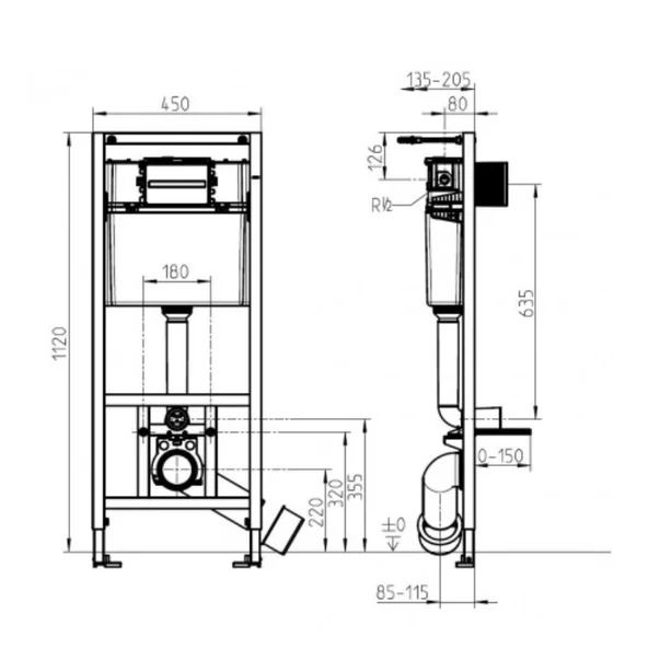 Set vas wc suspendat dreptungiular Villeroy&Boch Architectura, rezervor incastrat ViConnect Pro si clapeta dubla ViConnect alb picture - 2