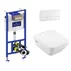 Set vas wc suspendat dreptungiular Villeroy&Boch Architectura, rezervor incastrat ViConnect Pro si clapeta dubla ViConnect alb picture - 1