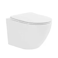 Set vas WC suspendat Fluminia Ricci Tornado si capac softclose alb lucios