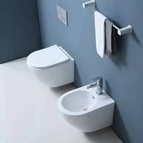 Set vas WC suspendat Fluminia Ricci Tornado si capac softclose alb lucios picture - 2
