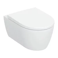 Set vas WC suspendat Geberit iCon TurboFlush cu capac softclose alb lucios