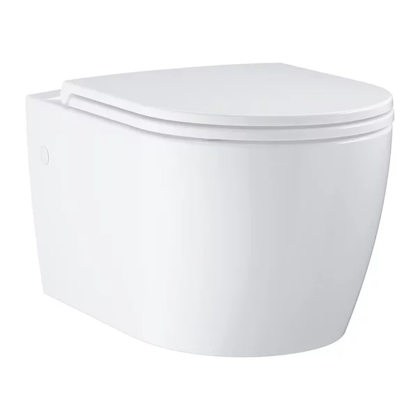 Set vas WC suspendat Grohe Bau Ceramic Rimless alb cu capac, clapeta si rezervor incastrat picture - 5