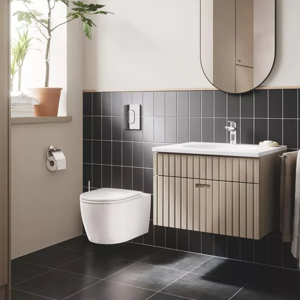 Set vas WC suspendat Grohe Bau Ceramic Rimless alb lucios cu capac softclose picture - 2