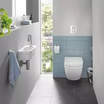 Set vas wc suspendat Grohe Euro Ceramic Compact Rimless Triple Vortex si capac softclose