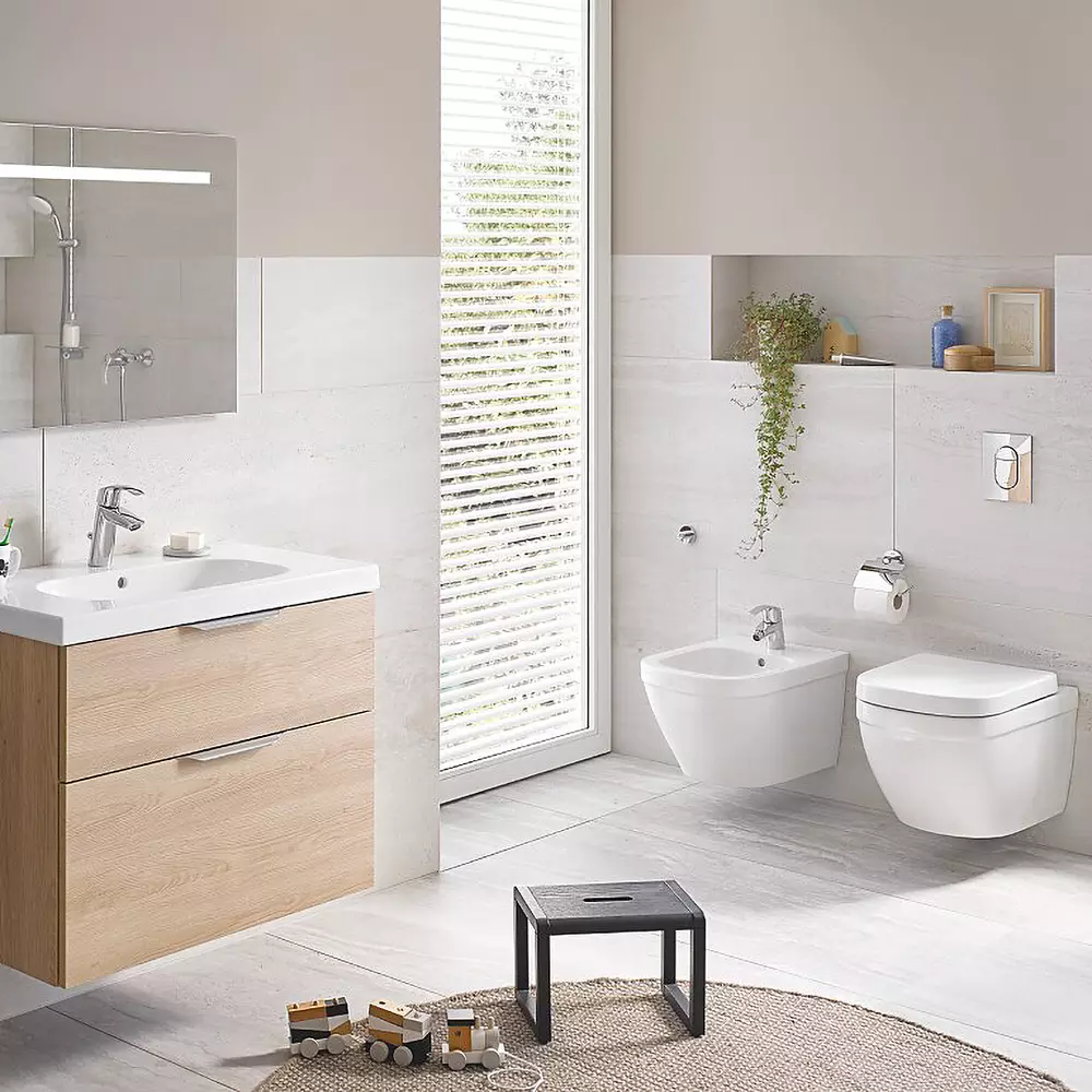 Set vas wc suspendat Grohe Euro Ceramic Compact Rimless Triple
