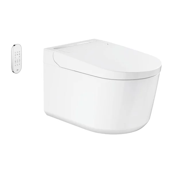 Set vas WC suspendat Grohe Sensia Pro Rimless cu functie bideu electric alb lucios si capac softclose picture - 2