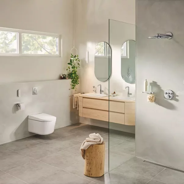 Set vas WC suspendat Grohe Sensia Pro Rimless cu functie bideu electric alb lucios si capac softclose picture - 5
