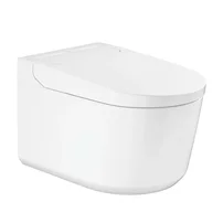 Set vas WC suspendat Grohe Sensia Rimless cu functie bideu electric alb lucios si capac softclose