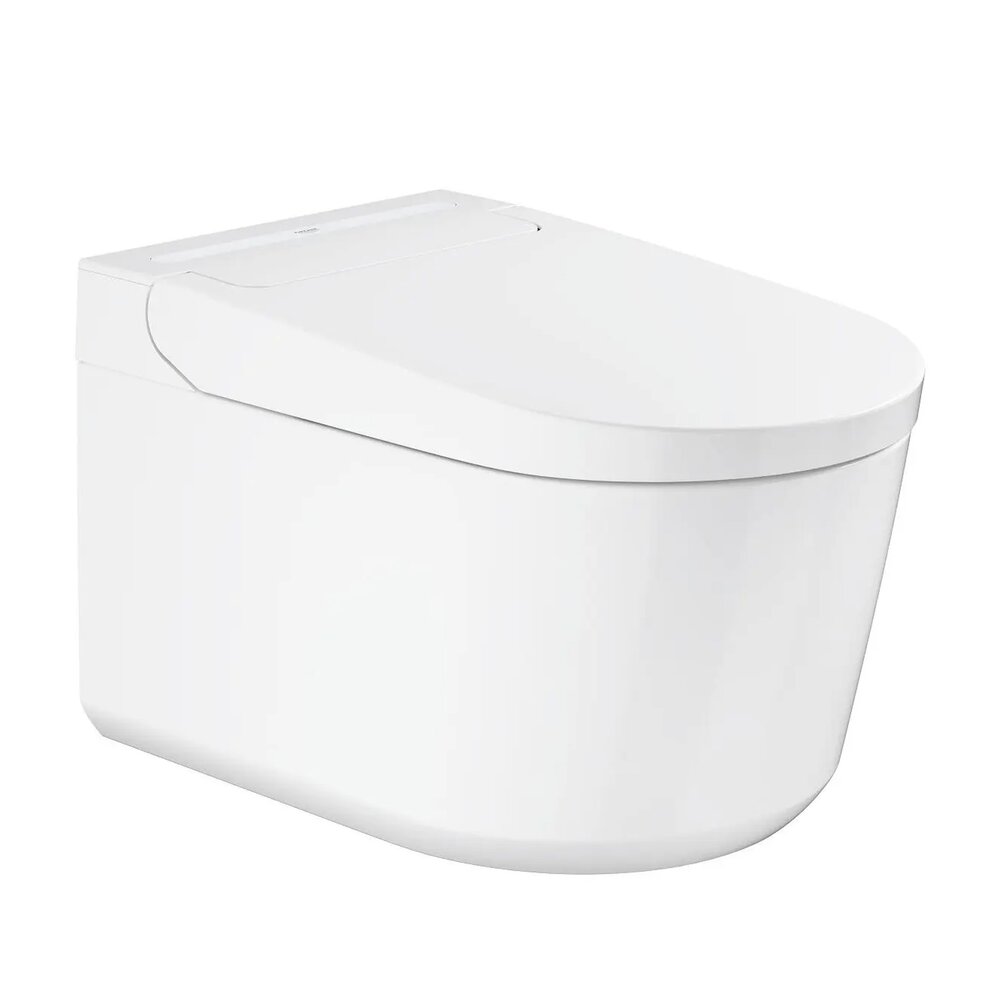 Set vas WC suspendat Grohe Sensia Rimless cu functie bideu electric alb lucios si capac softclose