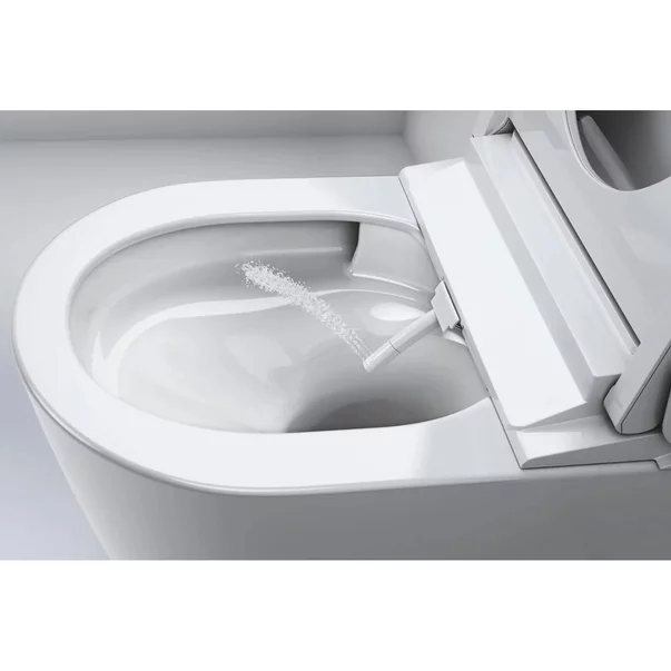 Set vas WC suspendat Grohe Sensia Rimless cu functie bideu electric alb lucios si capac softclose picture - 4