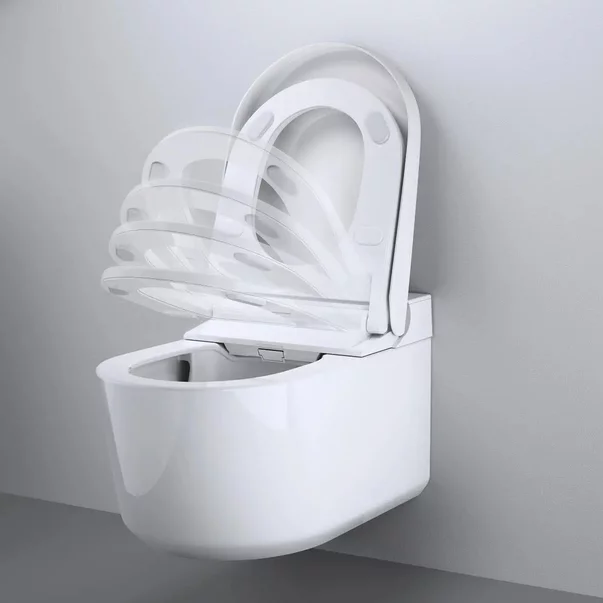 Set vas WC suspendat Grohe Sensia Rimless cu functie bideu electric alb lucios si capac softclose picture - 7