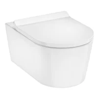 Set vas WC suspendat Hansgrohe EluPura S AquaHelix HygieneEffect si capac softclose alb