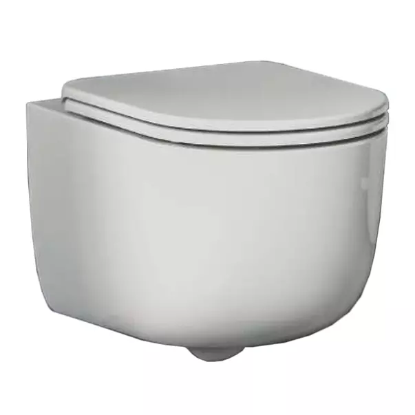 Set vas WC suspendat Hatria Futura Pure Vortex si capac softclose alb picture - 2