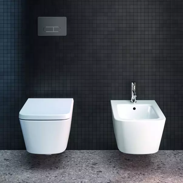 Set vas WC suspendat Ideal Standard Atelier Blend Cube alb si capac softclose picture - 2