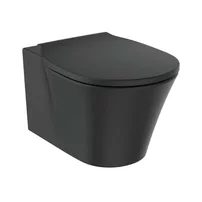 Set vas wc suspendat Ideal Standard Connect Air AquaBlade negru mat cu capac slim softclose
