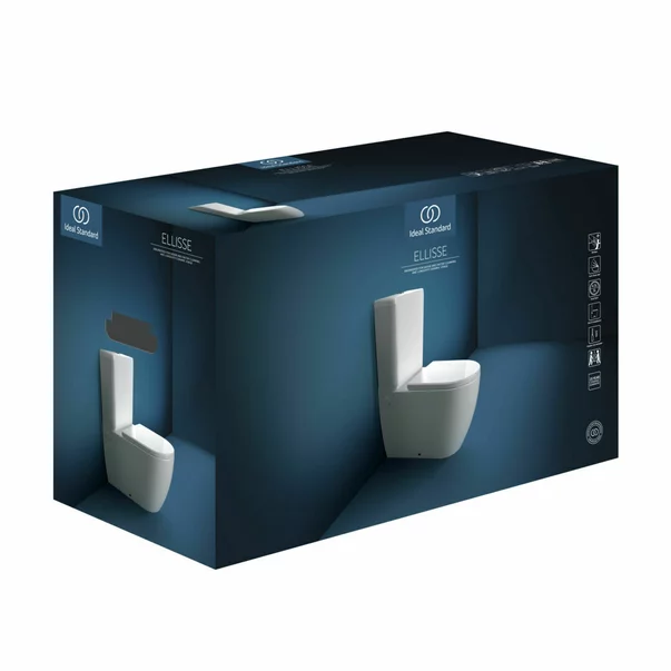 Set vas WC Ideal Standard Ellisse rimless BTW cu capac softclose alb si rezervor picture - 8