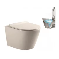 Set vas WC suspendat Inter Ceramic Rimless cu capac softclose finisaj alb lucios