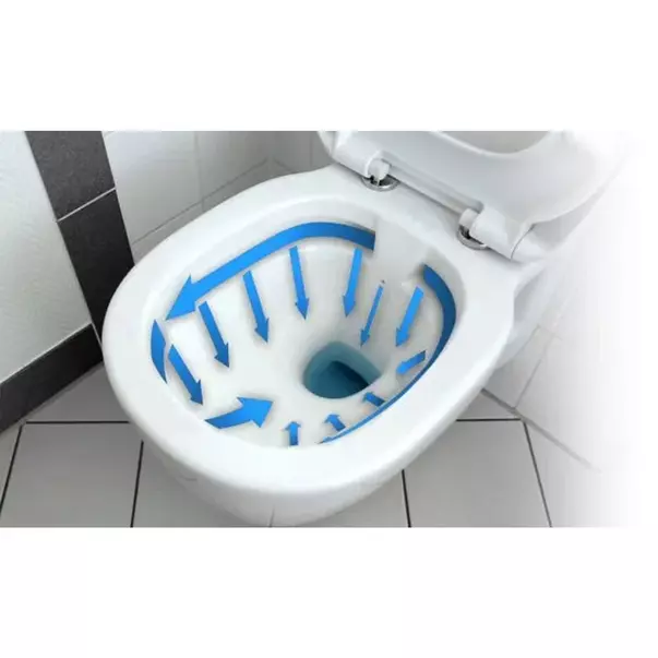 Set vas WC suspendat Rea Carlo Mini auriu cu capac softclose negru lucios picture - 5