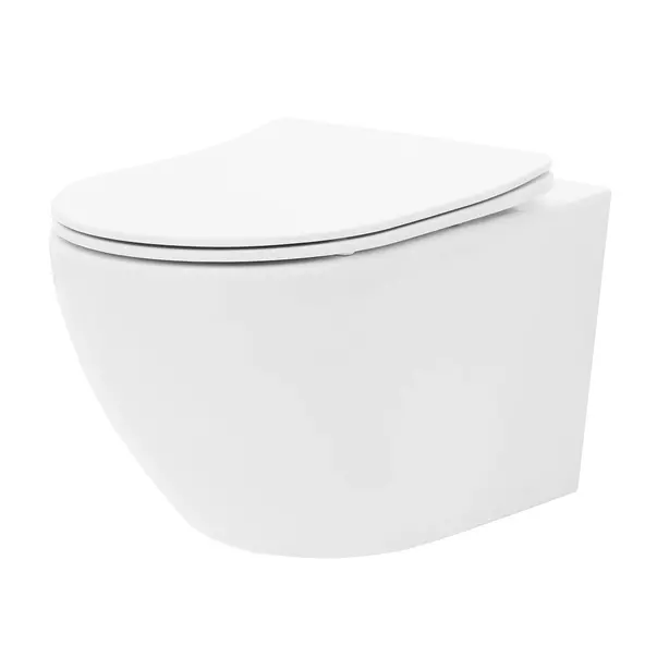 Set vas WC suspendat Rea Carlo Mini cu capac softclose si bideu alb picture - 2