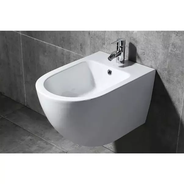 Set vas WC suspendat Rea Carlo Mini cu capac softclose si bideu alb picture - 4