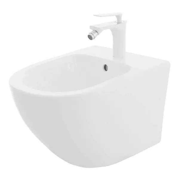 Set vas WC suspendat Rea Carlo Mini cu capac softclose si bideu alb picture - 6