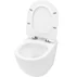 Set vas wc suspendat Rea Carlo Mini Tornado Slim N alb cu capac softclose picture - 5