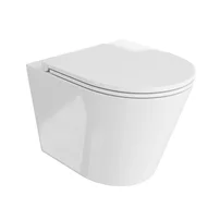 Set vas WC suspendat Rune Asmund Rimless alb si capac slim softclose