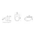 Set vas WC suspendat Rune Geri  Rimless alb si capac slim softclose picture - 4