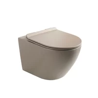 Set vas WC suspendat Rune Ivaldi bej-cappuccino finisaj mat cu capac slim