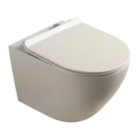 Set vas WC suspendat Rune Ivaldi gri finisaj mat cu capac slim