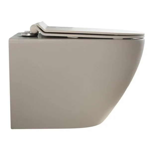 Set vas WC suspendat Rune Ivaldi gri finisaj mat cu capac slim picture - 3