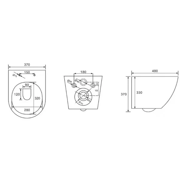 Set vas WC suspendat Rune Ivaldi gri finisaj mat cu capac slim picture - 6