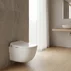 Set vas WC suspendat Rune Leif Smart Rimless alb si capac softclose cu functie de bideu picture - 1