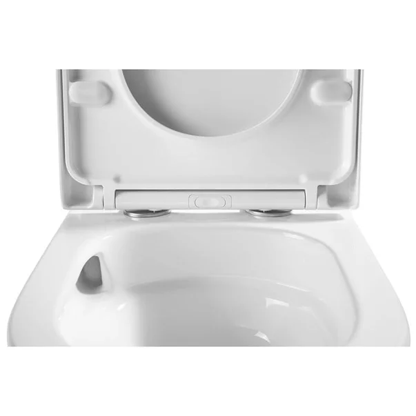 Set vas WC suspendat Rune Solrun Rimless alb lucios si capac slim softclose picture - 5