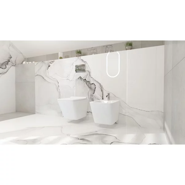 Set vas WC suspendat Rune Yrsa Rimless alb si capac softclose picture - 2