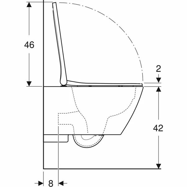 Set vas wc suspendat si capac slim soft close Geberit Smyle Square picture - 9