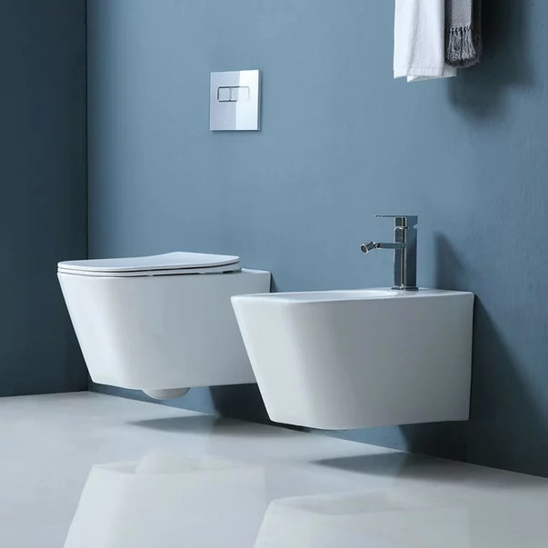 Set vas wc suspendat si capac softclose Fluminia Tornado Flush picture - 3