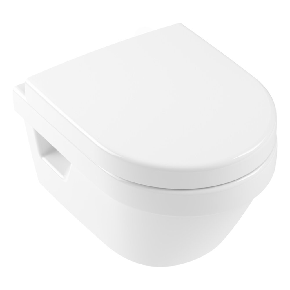 Set vas WC suspendat Villeroy&Boch Architectura Combi-Pack DirectFlush Rimless cu capac softclose alb Alpin CeramicPlus