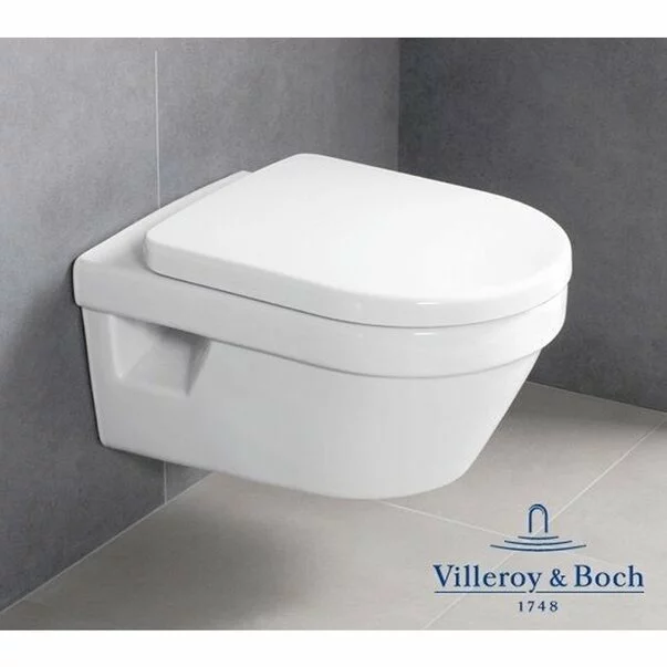 Set vas wc suspendat Villeroy&Boch Arhitectura cu capac si rezervor cu clapeta alba Geberit Delta picture - 4