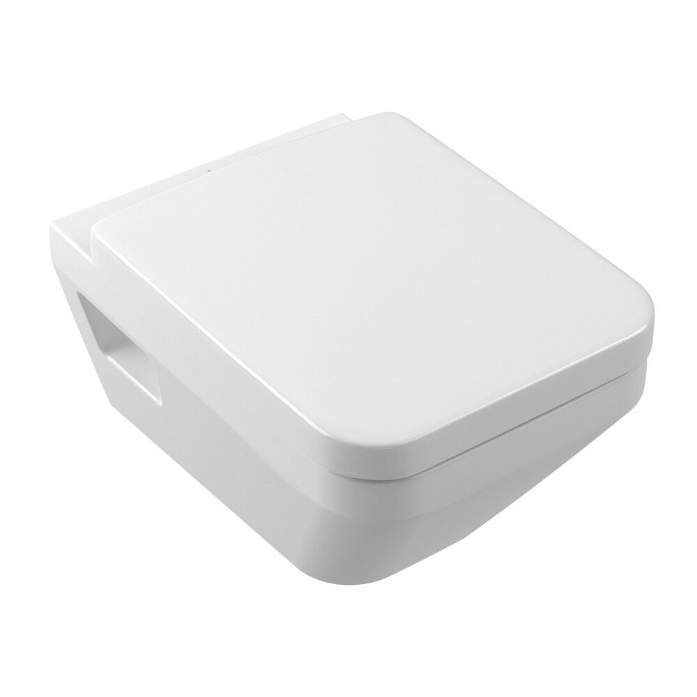 Set vas WC suspendat Villeroy&Boch Arhitectura TwistFlush Rimless alb cu capac softclose