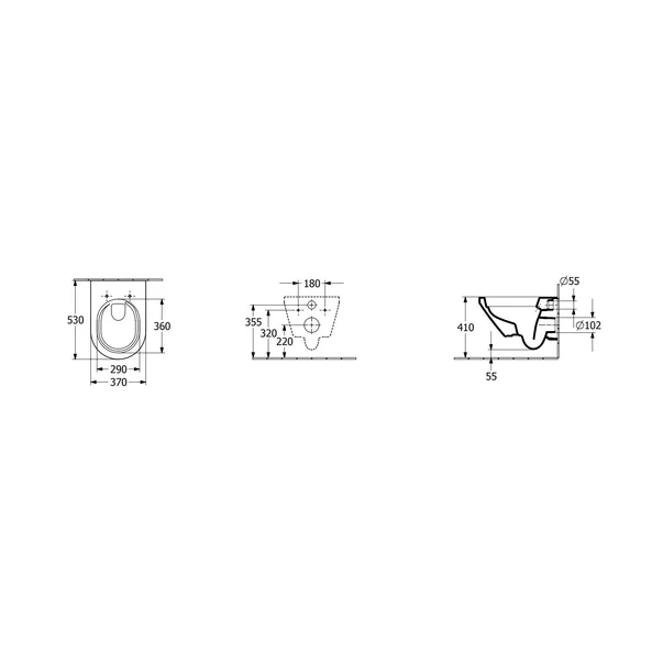 Set vas WC suspendat Villeroy&Boch Arhitectura TwistFlush Rimless cu capac inchidere lenta picture - 7