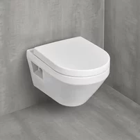 Set vas WC suspendat Villeroy&Boch Arhitectura TwistFlush Rimless cu capac softclose